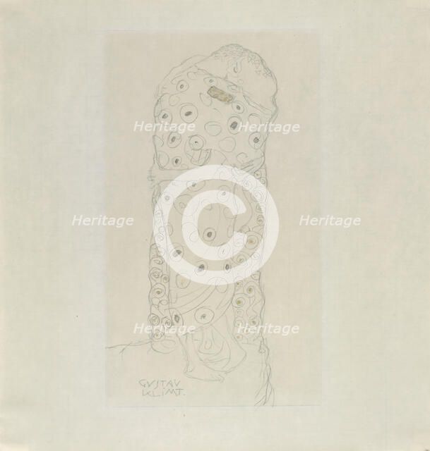 Standing Pair of Lovers, 1907-1908. Creator: Klimt, Gustav (1862-1918).