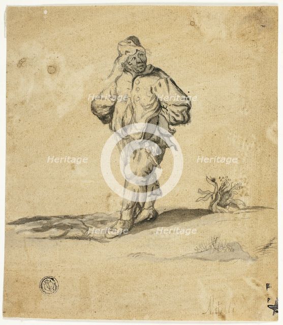 Standing Peasant with Arms Akimbo, n.d. Creator: Giuseppe Maria Mitelli.