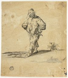 Standing Peasant with Arms Akimbo, n.d. Creator: Giuseppe Maria Mitelli