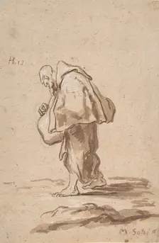Standing Pilgrim Friar., ca. 1705-20. Creator: Alessandro Magnasco