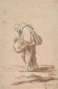 Standing Pilgrim Friar., ca. 1705-20. Creator: Alessandro Magnasco
