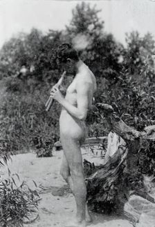 Standing Piper (Study for "Arcadia"), c. 1883. Creator: Thomas Eakins