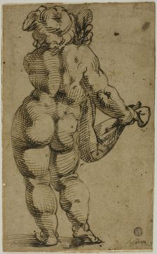 Standing Putto Seen From the Back, 1570/75. Creator: Bartolomeo Passarotti