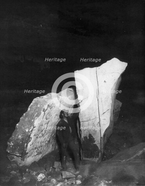 Standing rocks, Mammoth Cave, Edmondson County, Kentucky, c1893. Creator: Frances Benjamin Johnston.