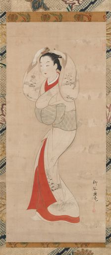 Standing Woman, 1740s. Creator: Ryukado