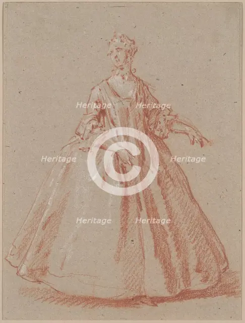 Standing Woman, c. 1730. Creator: Jean-Baptiste Oudry.