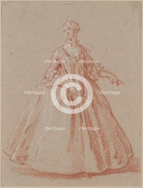 Standing Woman, c. 1730. Creator: Jean-Baptiste Oudry.