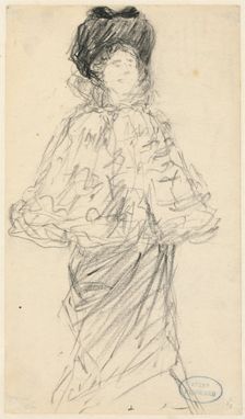Standing Woman, c. 1900. Creator: Charles Paul Renouard (French, 1845-1924)