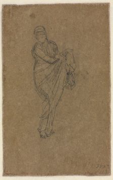 Standing Woman Holding Up Her Dress (verso), c. 1872. Creator: James McNeill Whistler (American, 1834-1903)