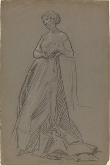Standing Woman Leaning on Her Elbow, 1890s. Creator: Unknown