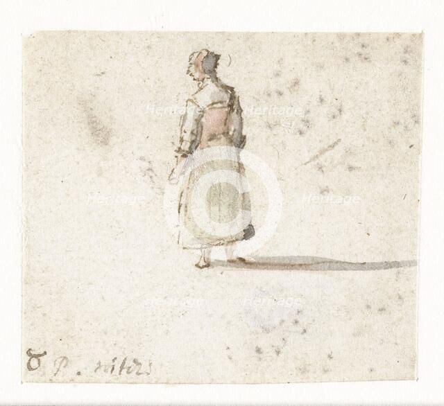 Standing woman, seen from behind, 1633-1687. Creator: Gillis Neyts.