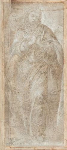 Standing Woman with Her Hands Clasped in Prayer, c. 1488. Creator: Filippino Lippi