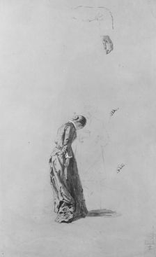 Standing Woman with Man in Outline. Creator: Thomas Hovenden
