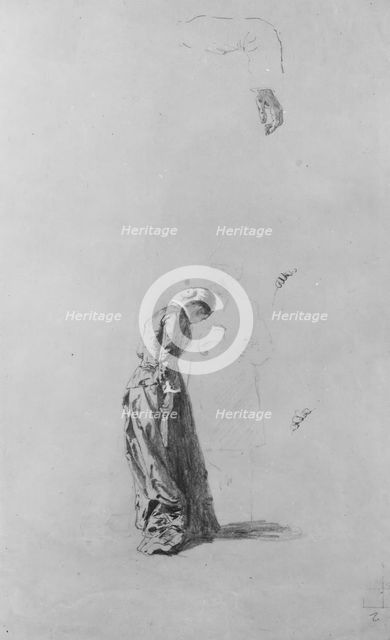 Standing Woman with Man in Outline. Creator: Thomas Hovenden.