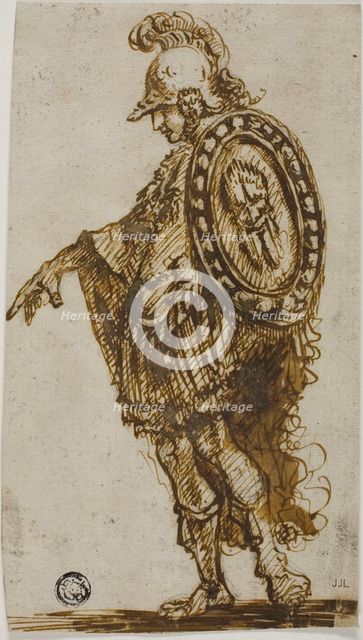 Standing Warrior with Shield, n.d. Creator: Stefano della Bella.