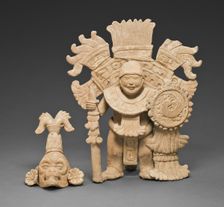 Standing Warrior Figure with Removable Mask and Headdress, A.D. 700/1000. Creator: Unknown