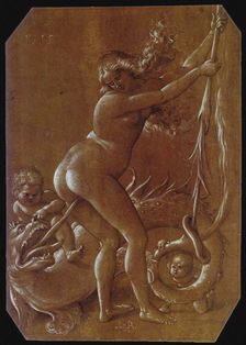 Standing Witch with Monster