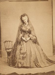 [Standing with a Rosary], 1861-67. Creator: Pierre-Louis Pierson