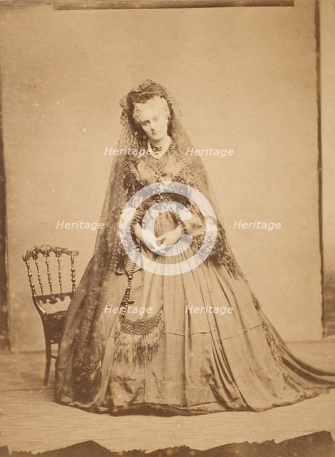 [Standing with a Rosary], 1861-67. Creator: Pierre-Louis Pierson.