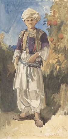 Standing Turkish Youth, 1844. Creator: William James Muller