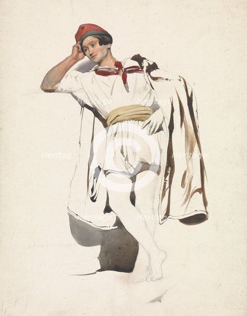 Standing young man, 1825-1873. Creator: Pierre Louis Dubourcq.