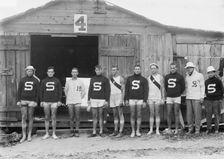 Stanford University crew - Poughkeepsie, between c1910 and c1915. Creator: Bain News Service