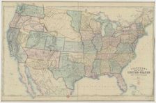 Stanford's railway & county Map of the United States, 1861. Creator: Stanford, Edward (1827-1904)