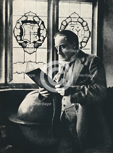 'Stanley Baldwin in the Gallery at Chequers', c1925. Artist: Unknown.