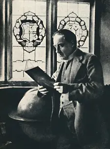Stanley Baldwin in the Gallery at Chequers c1925