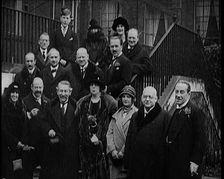 Stanley Baldwin, Prime Minister of Britain, Austen Chamberlain, British Secretary of State..., 1920s Creator: British Pathe Ltd