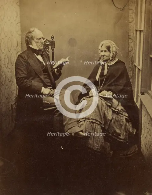 Stanley Percival, Esquire and wife, about 1860-1875. Creator: Unknown.