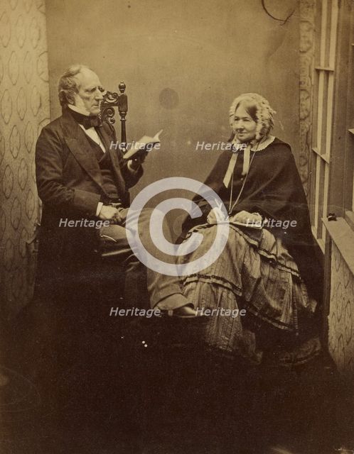 Stanley Percival, Esquire and wife, about 1860-1875. Creator: Unknown.