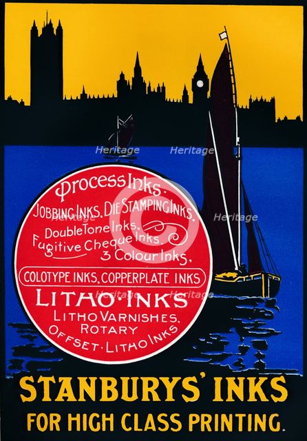 'Stansbury's Inks for High Class Painting', 1910. Artist: Unknown.