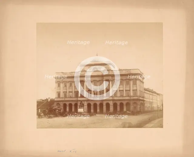 Staszic Palace - front façade, Warsaw, between 1880-1890. Creator: Unknown.