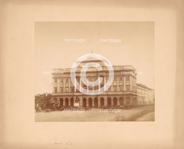 Staszic Palace - front façade, Warsaw, between 1880-1890. Creator: Unknown.