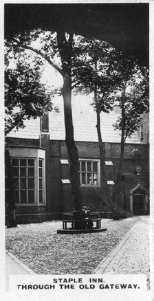 Staple Inn, Through the Old Gateway London, c1920s