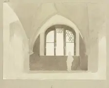 Star-vaulted room of the chapel in the Brömserhof in Rüdesheim, 1883. Creator: Carl Theodor Reiffenstein
