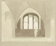 Star-vaulted room of the chapel in the Brömserhof in Rüdesheim, 1883. Creator: Carl Theodor Reiffenstein