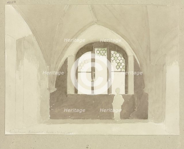 Star-vaulted room of the chapel in the Brömserhof in Rüdesheim, 1883. Creator: Carl Theodor Reiffenstein.
