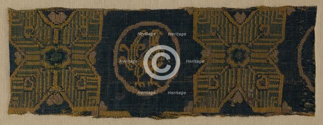 Star and Cross Pattern from a Tomb Cover(?), 800s-900s. Creator: Unknown.