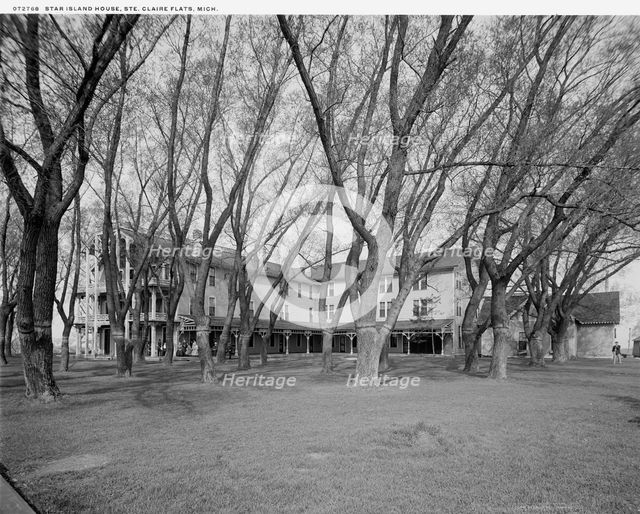 Star Island House, Ste. Claire [sic] Flats, Mich., c.between 1910 and 1920. Creator: William H. Jackson.
