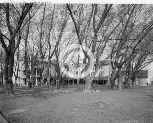 Star Island House, Ste. Claire [sic] Flats, Mich., c.between 1910 and 1920. Creator: William H. Jackson.
