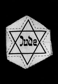 Star of David badge, c1940-1945. Creator: Unknown