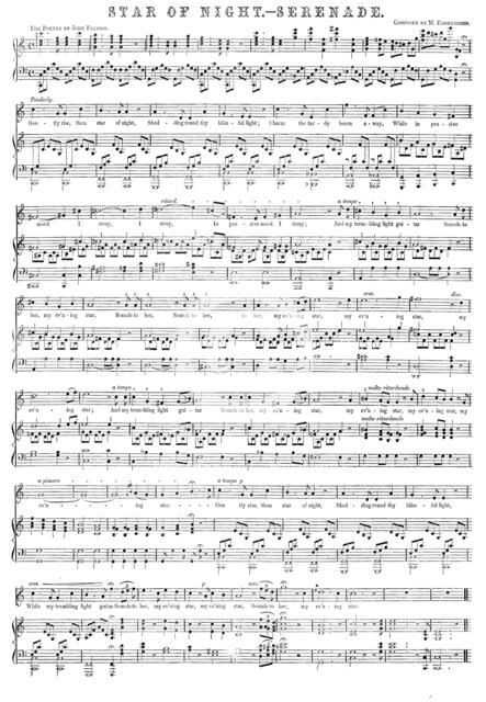 "Star of Night" - Serenade, 1858. Creator: Unknown.