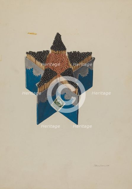 Star Shaped Match Box, 1938. Creator: Alfonso Moreno.