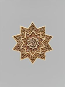 Star-Shaped Plaque, Iran, first half 16th century. Creator: Muhammad Talib Gilani