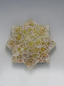 Star-Shaped Tile, Spain, first half 15th century. Creator: Unknown