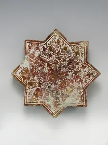 Star-Shaped Tile, Spain, first half 15th century. Creator: Unknown