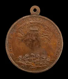 Stars and Clouds Encircling a Crown [reverse], 1642. Creator: Jean Darmand