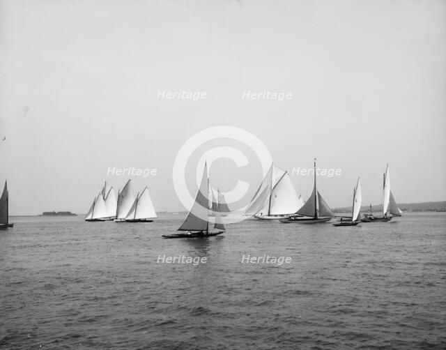 Start, Atlantic Yacht Club regatta, 1897 June 15. Creator: John S Johnston.